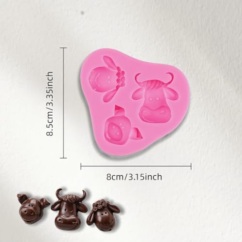 Geettcaifu Farm Animal Silicone Mold for Cake Decorating and Candy