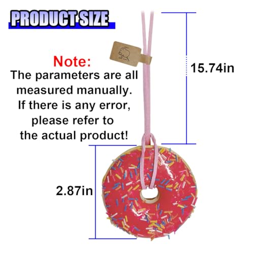 YoRise Strawberry Donut Car Rear View Mirror Hanging Ornament