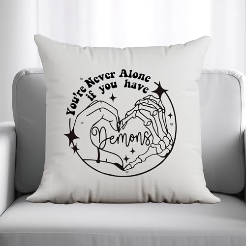 Gothic Skeleton Hand Pillow Cover 18x18 - Halloween Decor