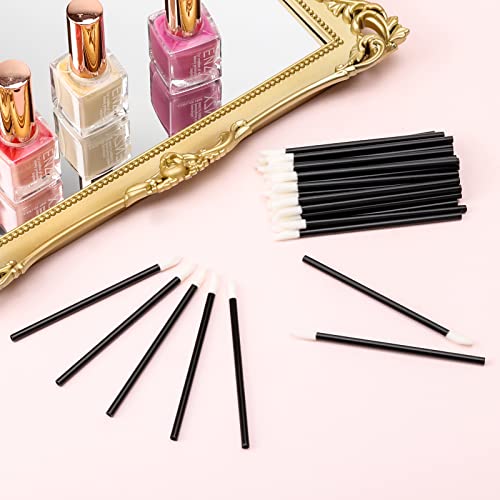 BTYMS 100-Piece Disposable Lip Gloss Applicators & Lint-Free Doe Foot Wands
