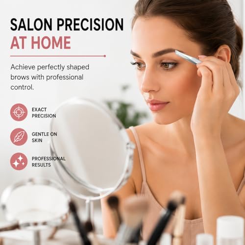 LUXXII Precision Slant Tip Tweezers 3-Pack – Stainless Steel Eyebrow & Facial Hair Grooming Tool