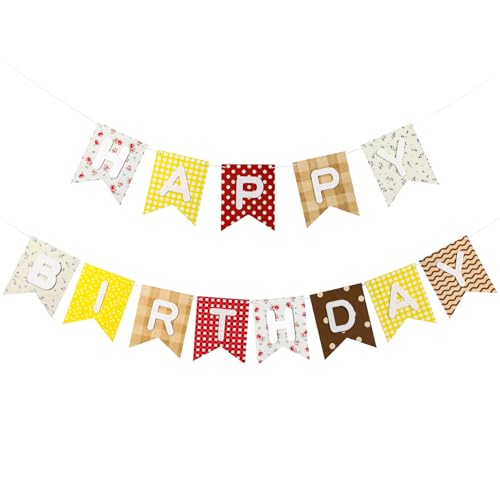 Felt Boho Happy Birthday Banner Garland Reusable Party Decoration