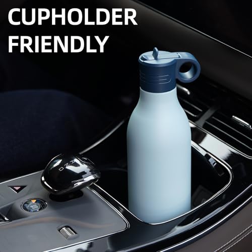 Konokyo 25oz Insulated Stainless Steel Travel Water Bottle with Straw - Green