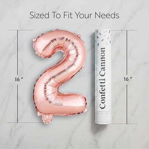 Mylar Number 2 Balloon - Reusable Self-Sealing Party Decoration