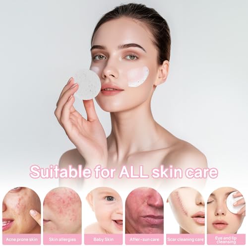 Compressed Facial Sponges 30-Count Natural Cellulose Makeup Remover