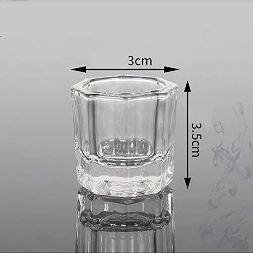 Karlash Glass Dappen Dish Nail Art Liquid Powder Bowl Pack of 2