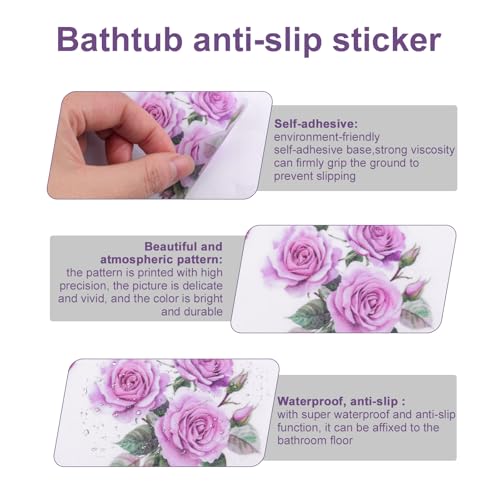 MOROBOR Anti-Slip Bathtub Stickers - 6PCS Purple Butterfly Decals