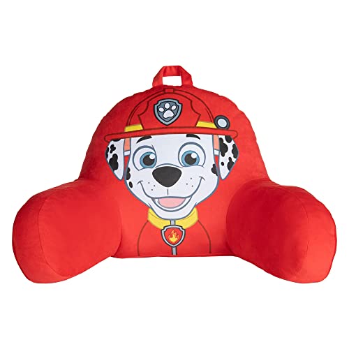Paw Patrol Marshall Kids Back Resting Pillow for Reading and Watching TV ? Bed Rest Pillow with Arms to Lounge with Comfortable Back Support ? Great for The Bed or Couch