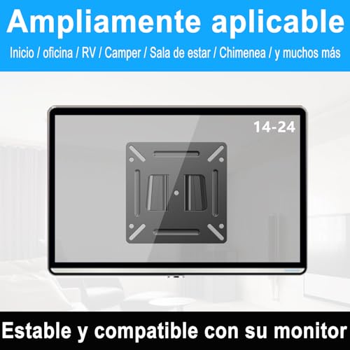 TETVIK Low Profile Monitor Wall Mount for 14-24 Inch TVs