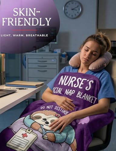 Official Nurse Gift Flannel Blanket 60x80 Inches - Cozy and Warm