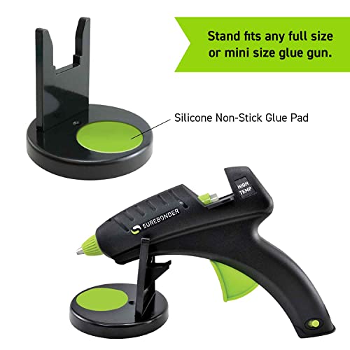 Surebonder Universal Glue Gun Stand with Non-Stick Silicone Drip Pad, Safety & Convenience