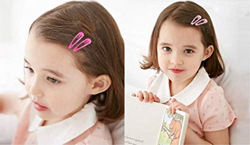 yueton 10 Pairs Colorful Snap Hair Barrettes Glossy Metal Clips for Women
