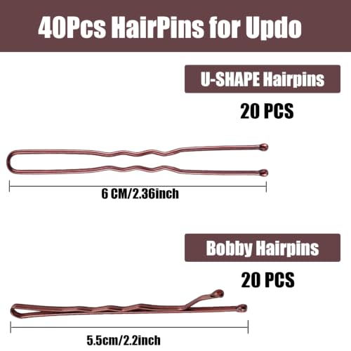 Zikunee Hair Sponge Padding for Volume Updo with Pins Dark Brown