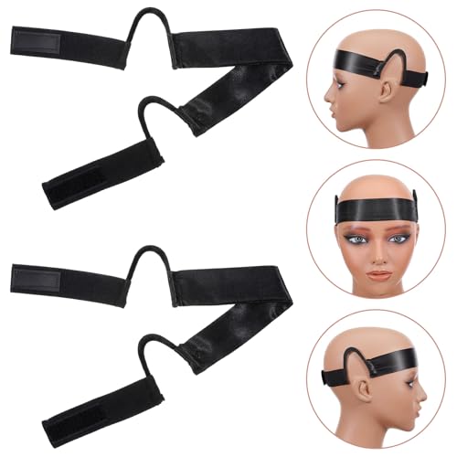 Ezymivs No-Slip Satin Wig Band for Lace Front with Ear Cut-Outs, 2-Pack