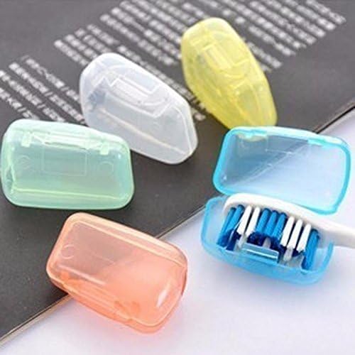 Seadiquiet 5-Pack Multicolor Travel Toothbrush Head Covers Protective Case