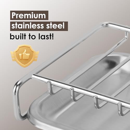 Stainless Steel Soap Bar Holder with Drainage Tray - Space-Saving Design