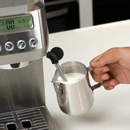 AMZCHEF Milk Frothing Pitcher 12oz 350ml Stainless Steel for Latte Art