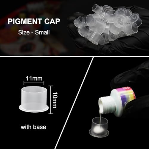 WZPB Tattoo Ink Caps #11 Small Pigment Cups with Base 300pcs