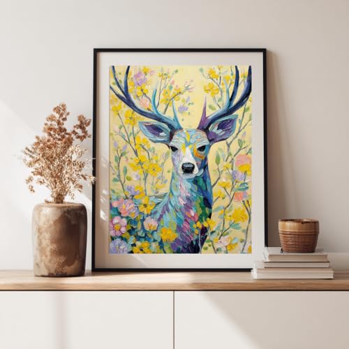 Milila 5D Full Drill Diamond Painting Kit - Deer 11.8x15.7 Inch