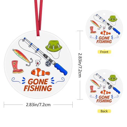 Ceramic Fishing Ornament - Perfect Gift for Fishing Lovers