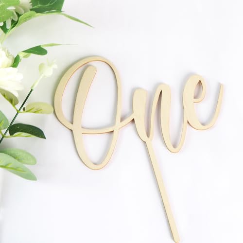 Palasasa First Birthday Cake Topper - Wooden 1st Birthday Party Decor