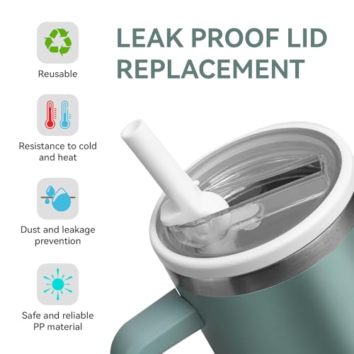 Leak-Resistant Replacement Lids for Stanley 40 oz Quencher - 2 Pack