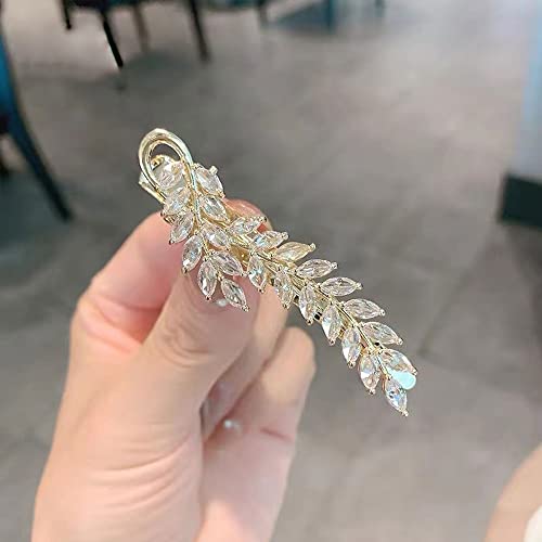 Crystal Duckbill Hair Clip Rhinestone Flower Tassel Barrettes