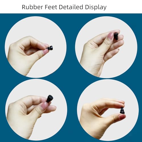 Holiket Black Replaceable Rubber Feet for Slow Cooker - 8 Pack, Scratch Protection