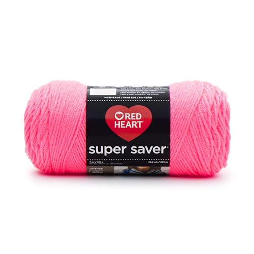 Red Heart Super Saver Yarn - Pretty n Pink, 5oz 100% Acrylic