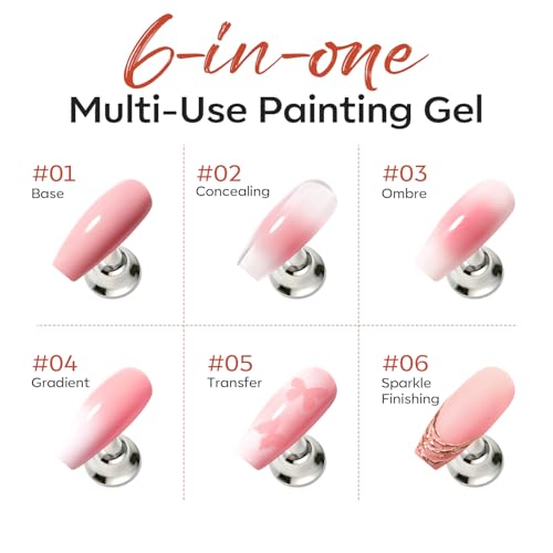 Modelones Pat Paint Gel Nail Polish Starter Kit for Ombre and French Tips