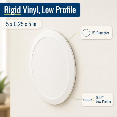 Prime-Line U 9271 Wall Protector - 5-Inch Rigid Vinyl, White