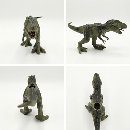 Tyrannosaurus Toothbrush Holder - Fun Green Dinosaur Bathroom Organizer