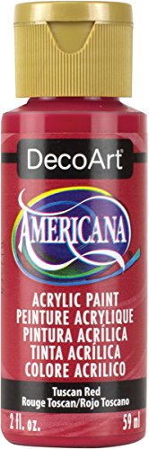 DecoArt Americana Acrylic Paint - Tuscan Red, 2 Fl Oz