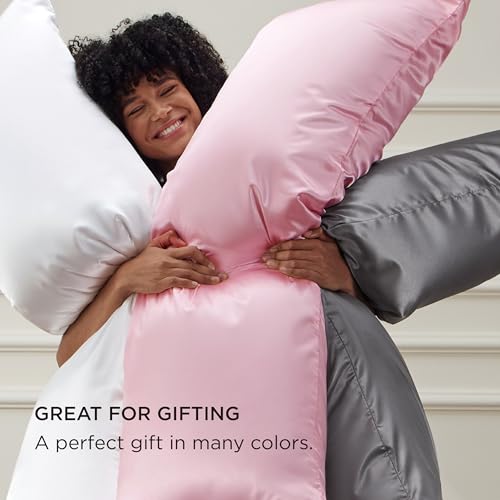 Bedsure 20" x 54" Satin Body Pillowcase - Beige, Soft & Smooth