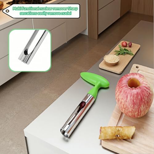 Stainless Steel Apple Corer Tool with Ergonomic Handle