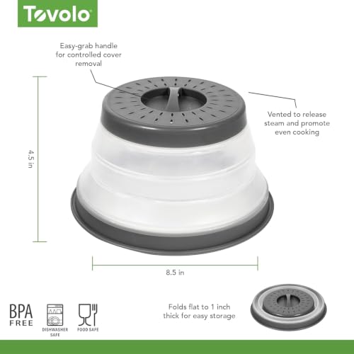 Tovolo Silicone Microwave Splatter Covers - 3-Pack, Collapsible & BPA-Free