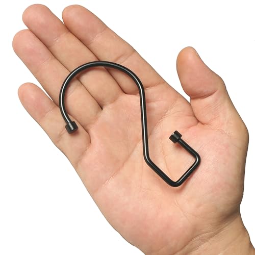 Heavy Duty S Hooks - 12 Pack Reversible Metal Hooks for Kitchen, Bathroom, Garden