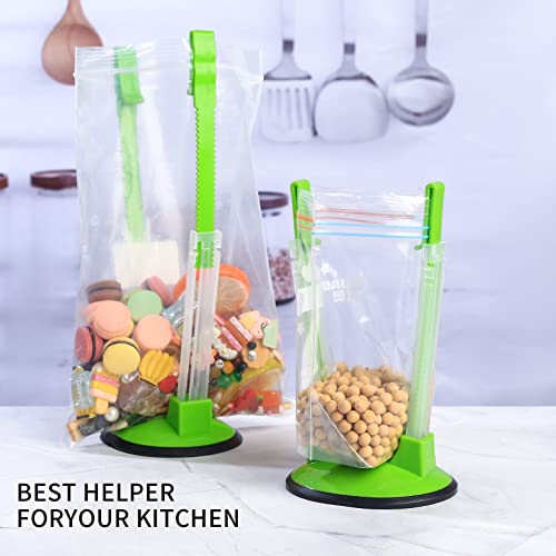 Baggy Rack Freezer Bag Holder Stand - Adjustable Meal Prep Tool, 2 Pcs