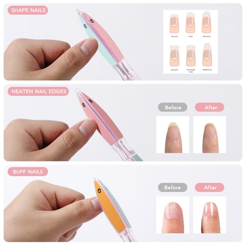 ToNewBe 6-Sided Nail File and Buffer - All-in-One Shaping and Polishing Tool