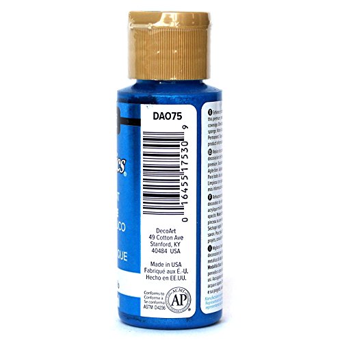 DecoArt Dazzling Metallics Ice Blue Acrylic Paint, 2 Oz
