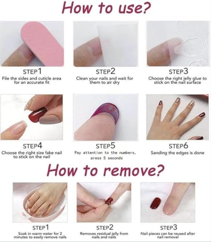 Short Square French Tip Press On Nails - Glossy Pink 24Pcs Set