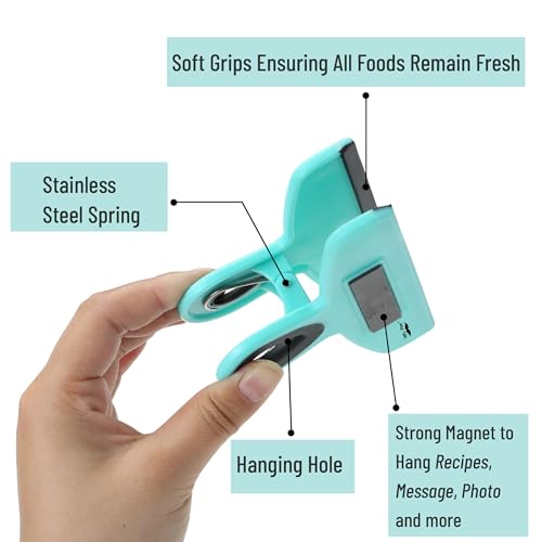 Mr. Pen Magnetic Bag Clips, 5.3-Inch Heavy Duty Chip Clips, 4-Pack Multicolor