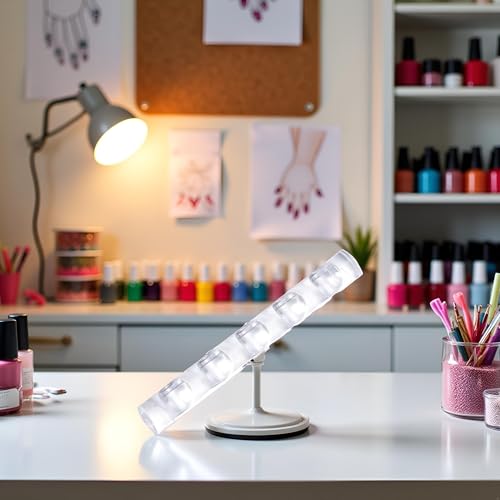 Acrylic Nail Art Brush Holder Transparent Stand for 5 Pens