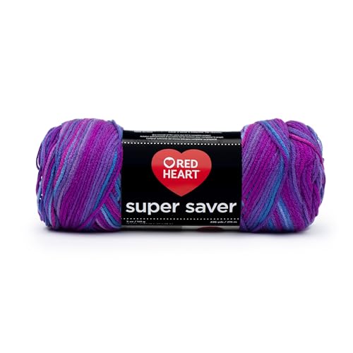 Red Heart Super Saver Yarn - Grape Fizz, 5oz Acrylic
