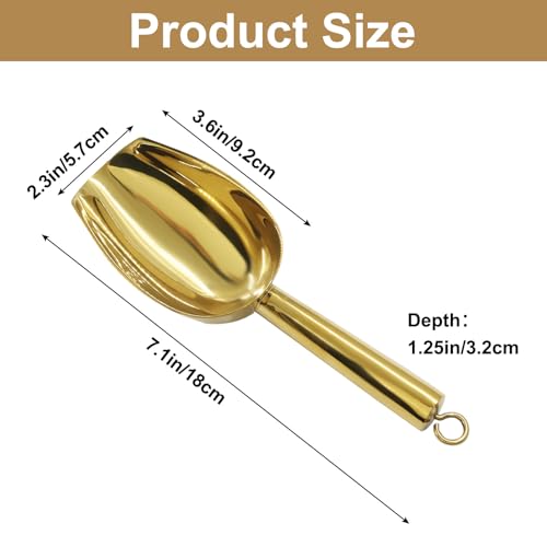OSVJE 3oz Stainless Steel Ice Scoop - Ergonomic & Durable Kitchen Tool