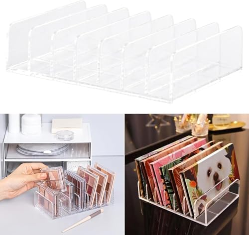 Stackable Clear Makeup Organizer Trays - 2 Pack for Cosmetic Storage