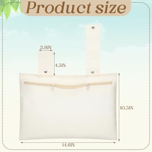 Abbylike 2-Pack Heavy Duty Canvas Clothespin Bags - Windproof & Easy Access