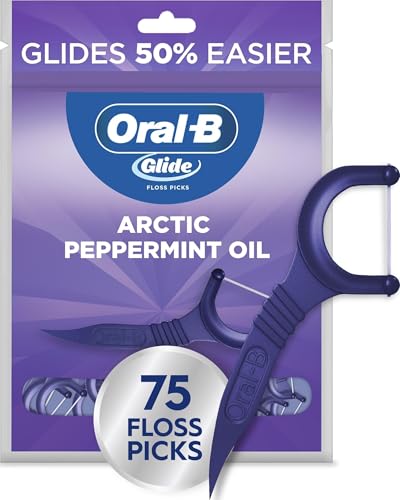 Oral-B Glide Arctic Peppermint Dental Floss Picks, 75 Count