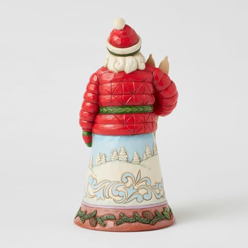 Christmas Lodge Santa Figurine Skiing Holiday Decor 8.86 Inch