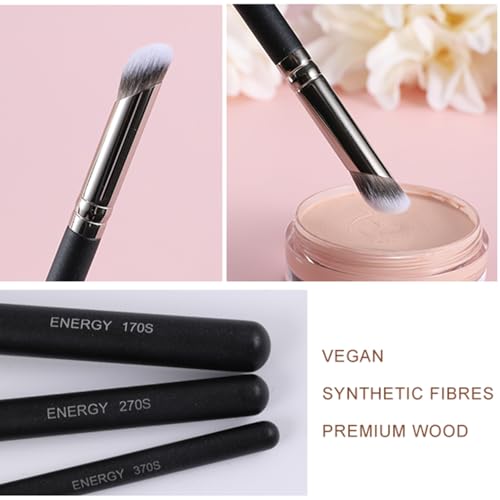 ENERGY Angled Under Eye Concealer Brush - Dense Vegan Makeup Brush